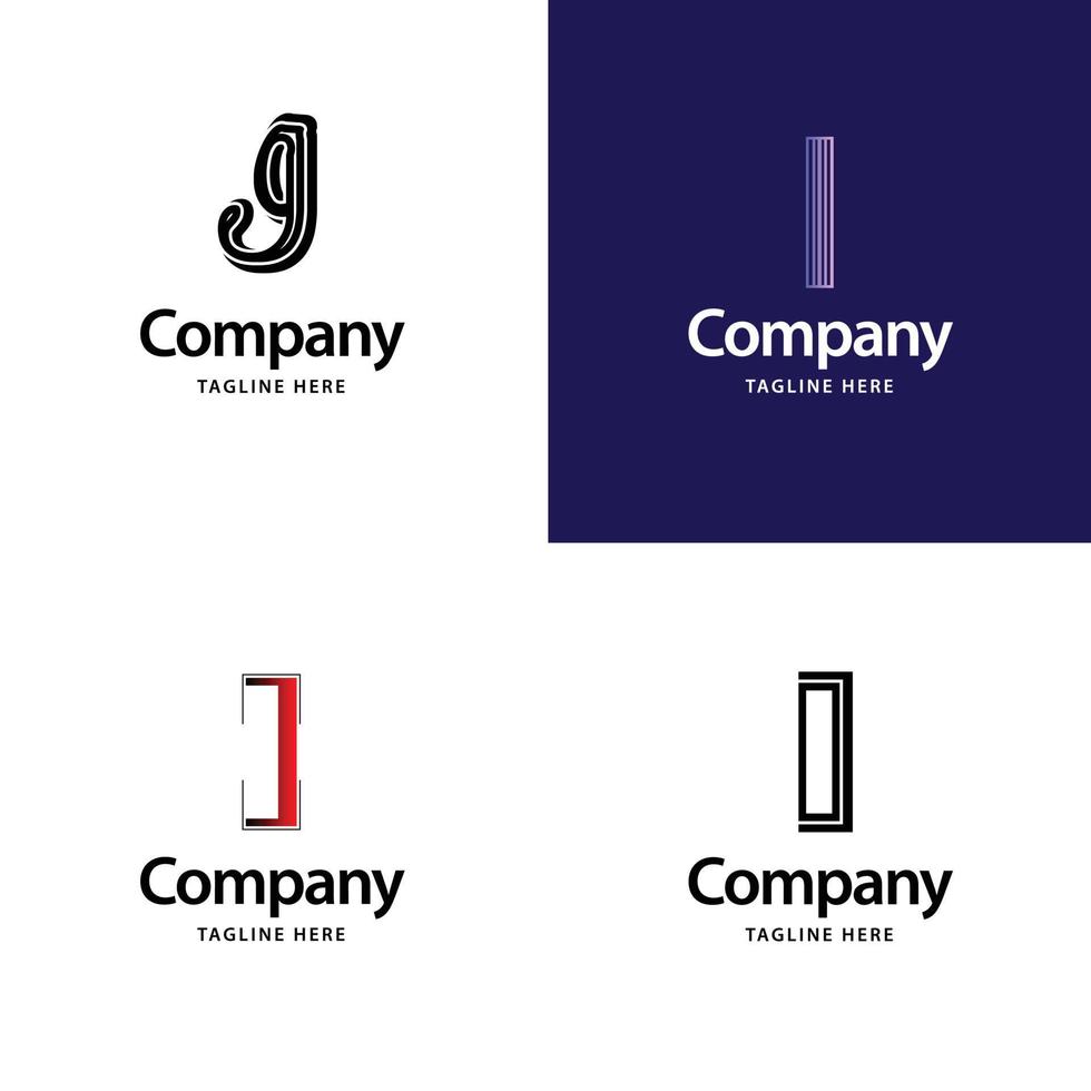 lettera io grande logo imballare design creativo moderno loghi design per il tuo attività commerciale vettore