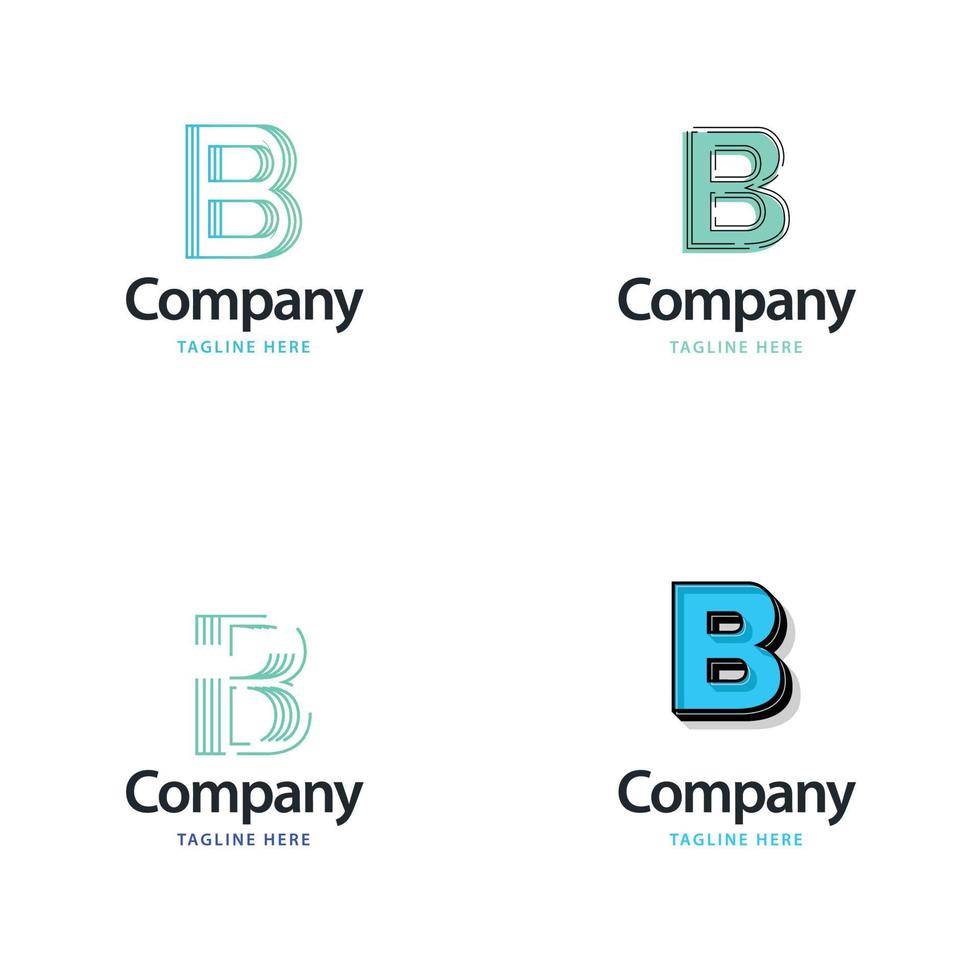 lettera B grande logo imballare design creativo moderno loghi design per il tuo attività commerciale vettore