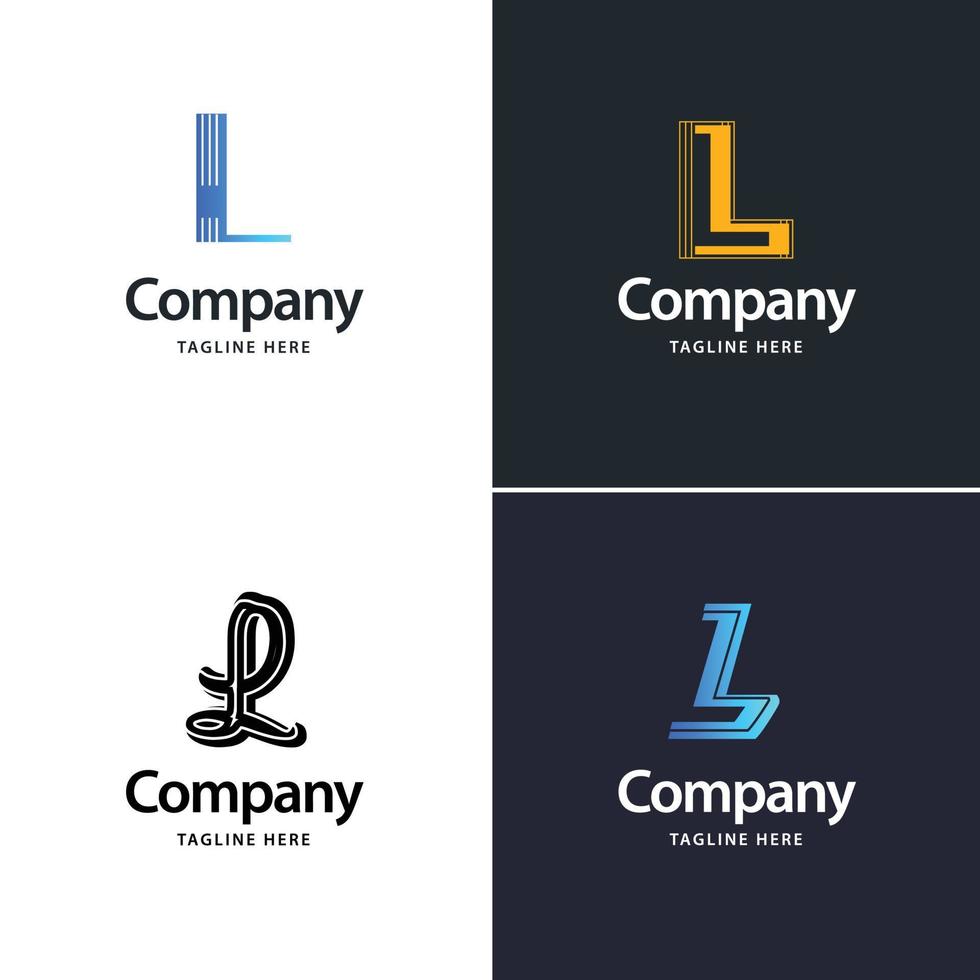 lettera l grande logo imballare design creativo moderno loghi design per il tuo attività commerciale vettore