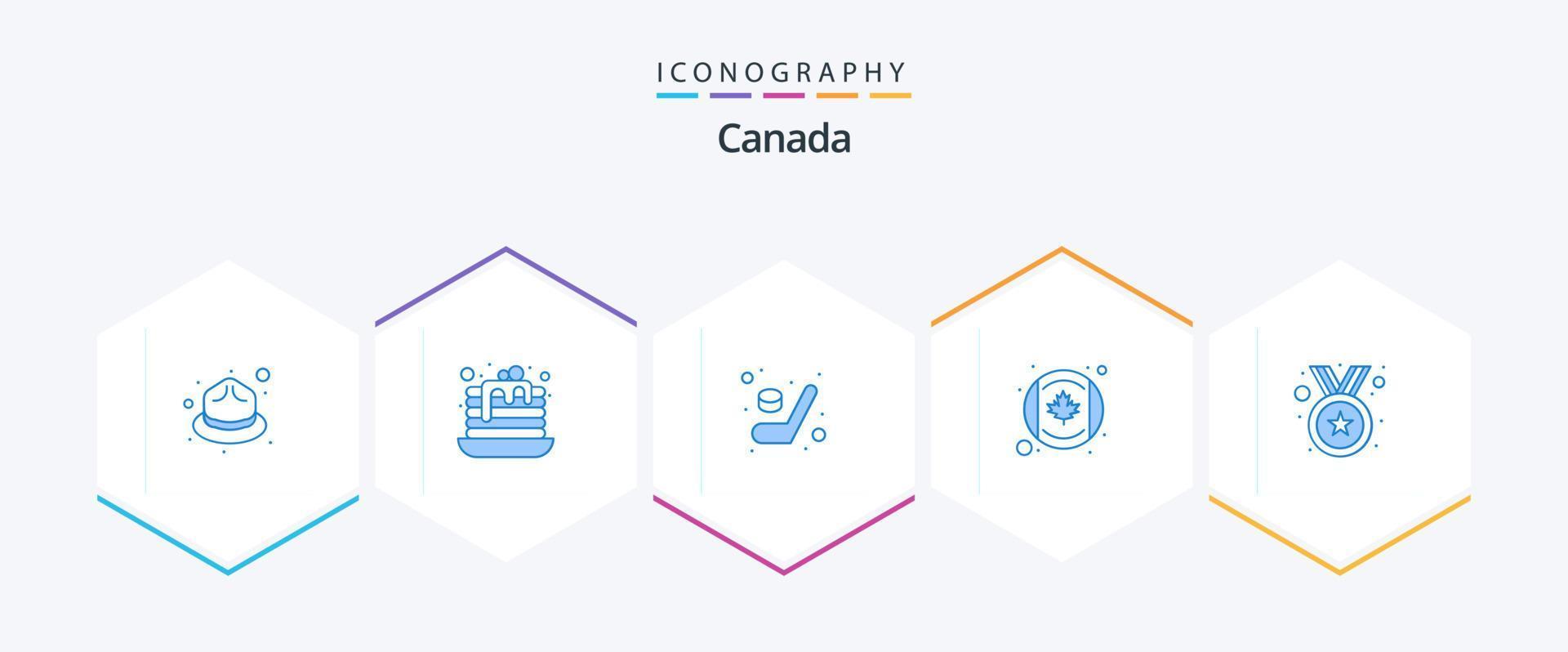 Canada 25 blu icona imballare Compreso ricompensa. distintivo. Canada. bandiera. Canada vettore