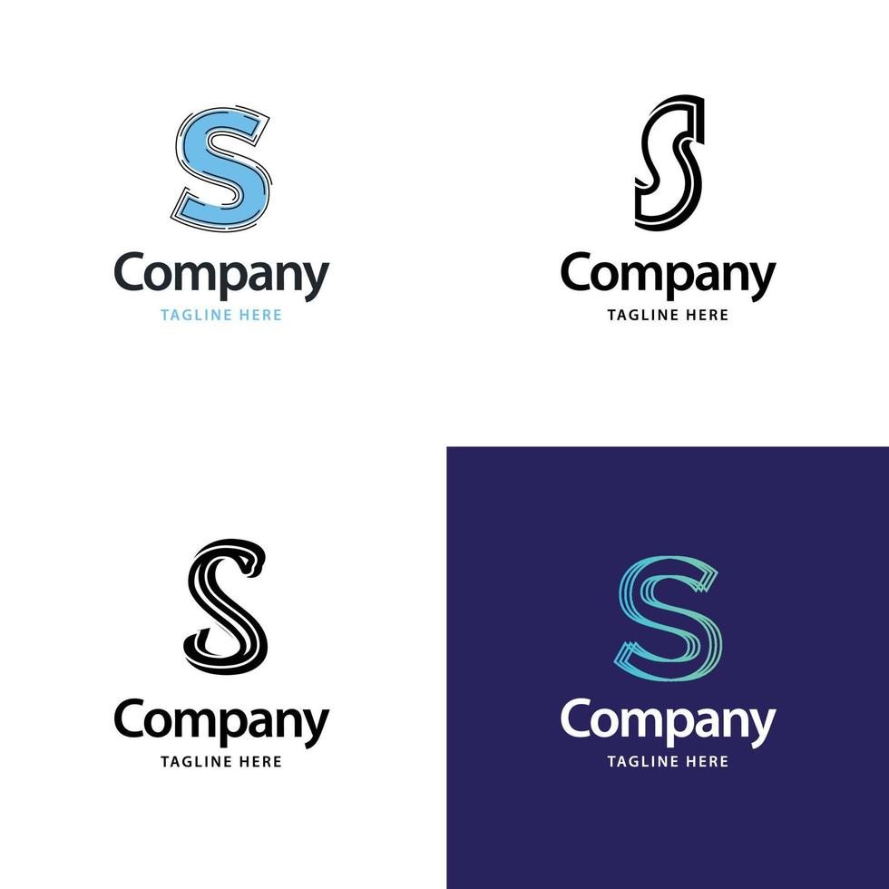 lettera S grande logo imballare design creativo moderno loghi design per il tuo attività commerciale vettore