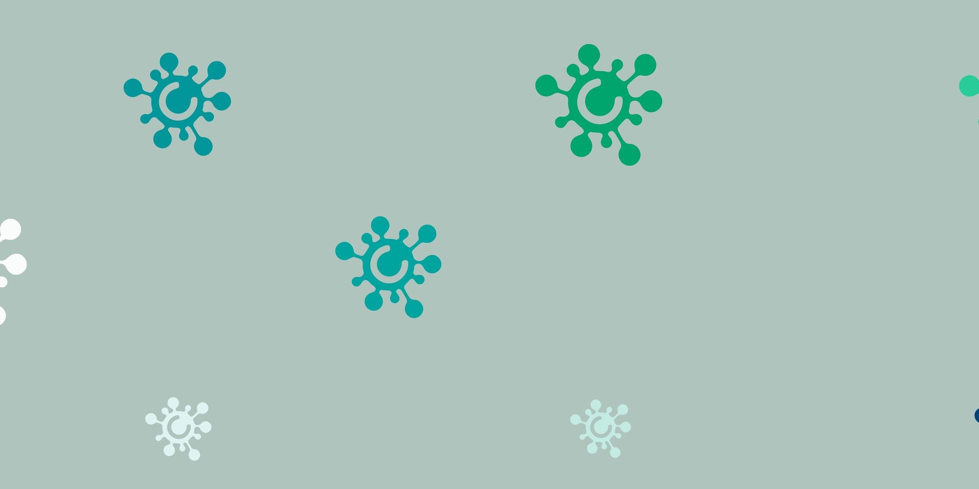 sfondo vettoriale verde chiaro con simboli di virus