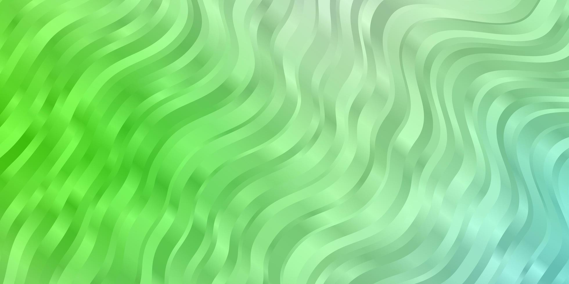 sfondo vettoriale verde chiaro con curve.