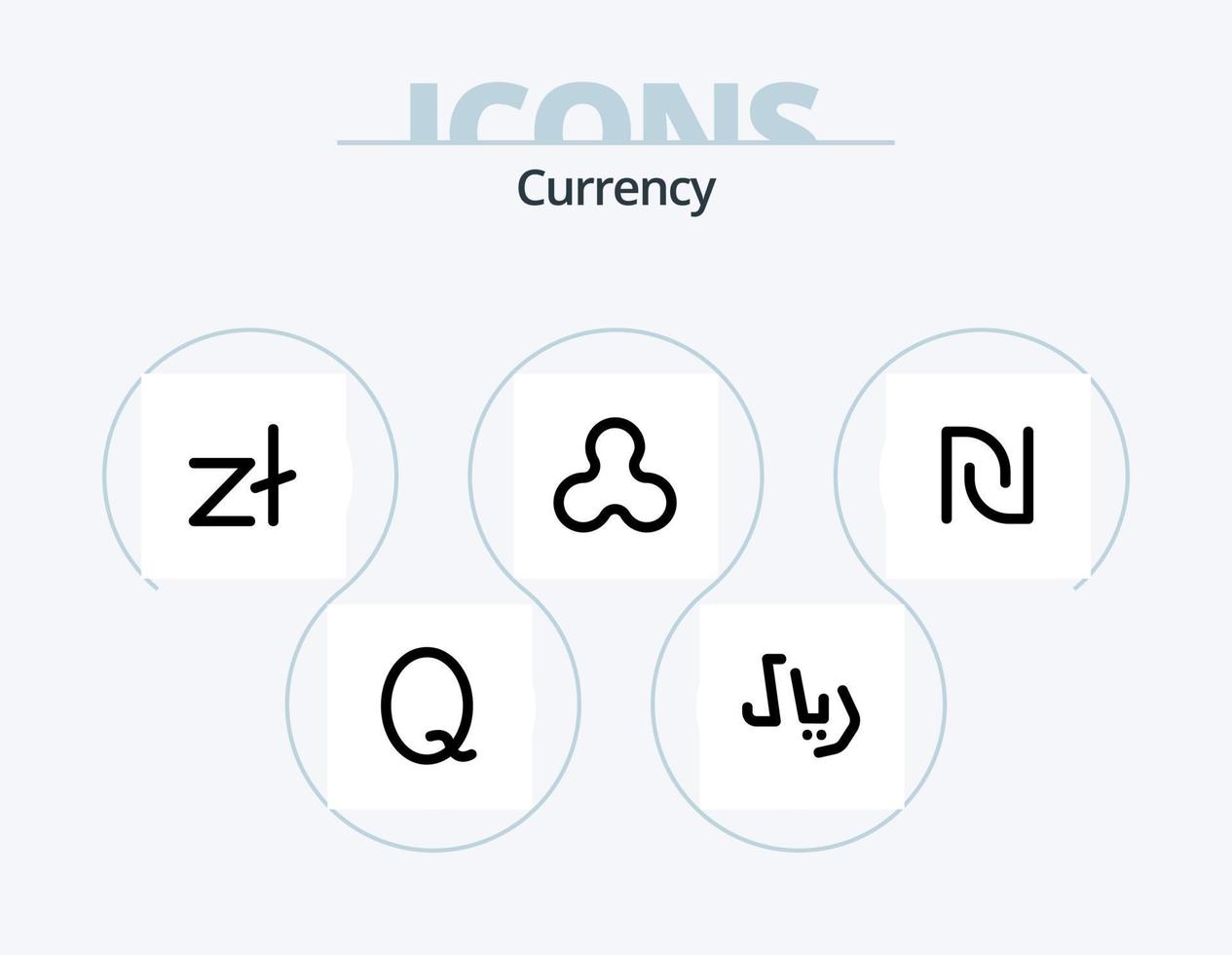 moneta linea icona imballare 5 icona design. blockchain. brazil. moneta. kirghiso. bulgaro vettore