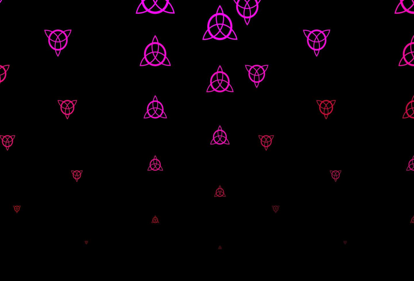 sfondo vettoriale rosa scuro con simboli occulti.
