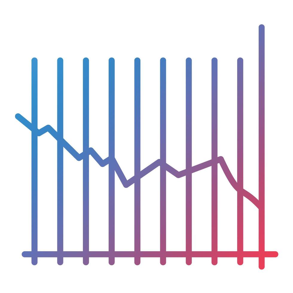 tendenza grafico linea pendenza icona vettore