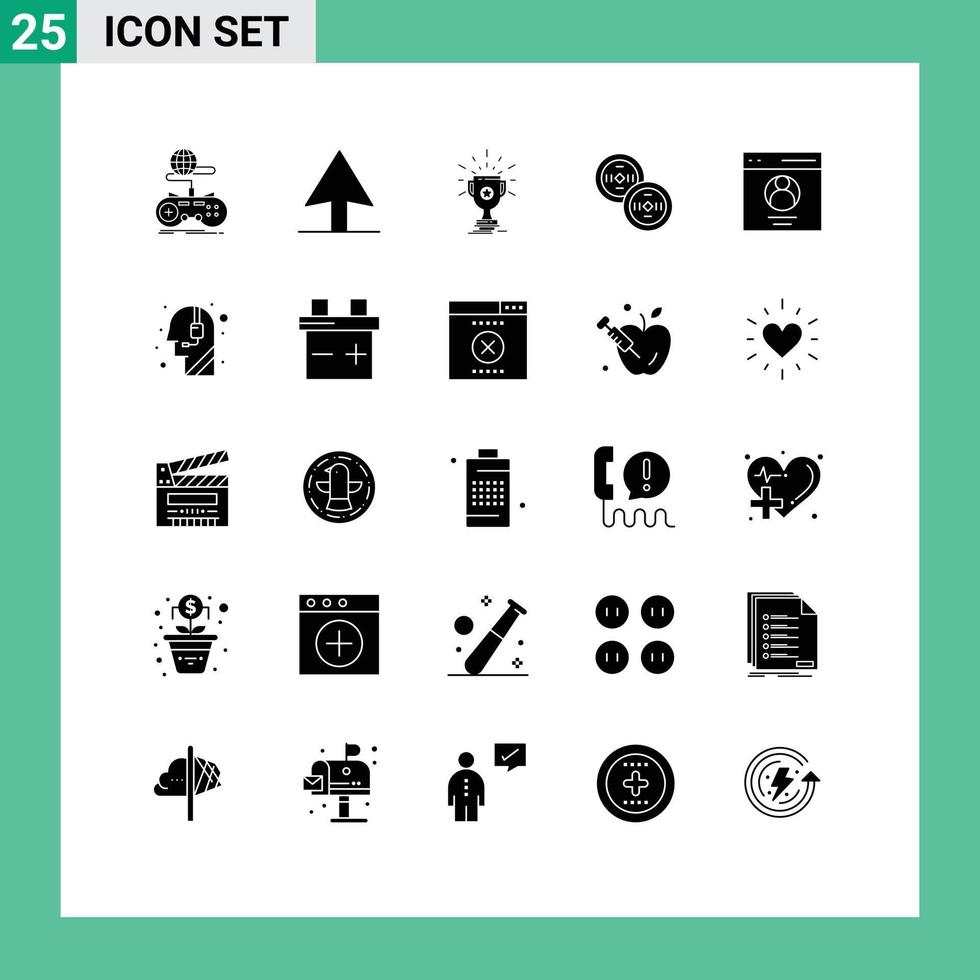 25 solido glifo concetto per siti web mobile e applicazioni utente interfaccia premio comunicazione Cina modificabile vettore design elementi