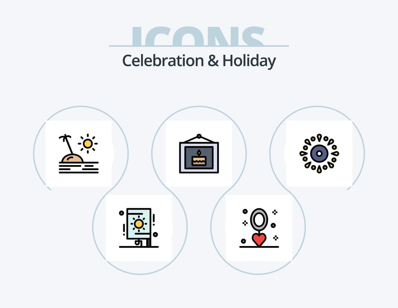 celebrazione e vacanza linea pieno icona imballare 5 icona design. carta. vacanza. celebrazione. evento. celebrazione vettore