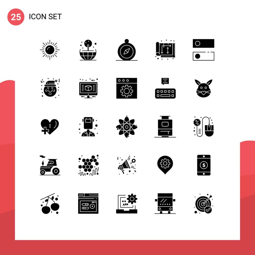 25 solido glifo concetto per siti web mobile e applicazioni utensili ambientazione navigazione dns Casa modificabile vettore design elementi
