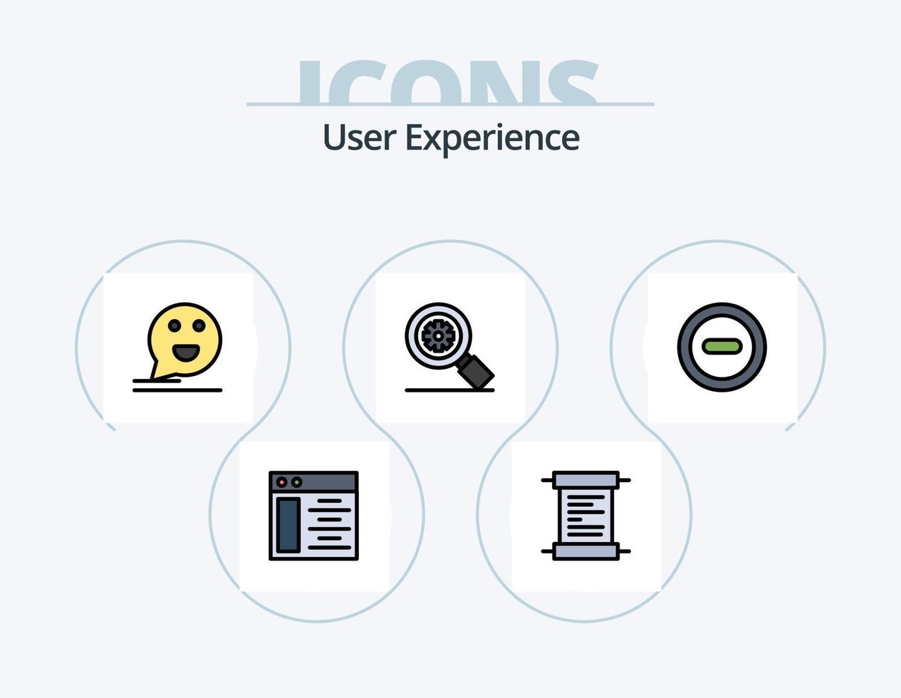 utente Esperienza linea pieno icona imballare 5 icona design. . infezione . germi . vettore