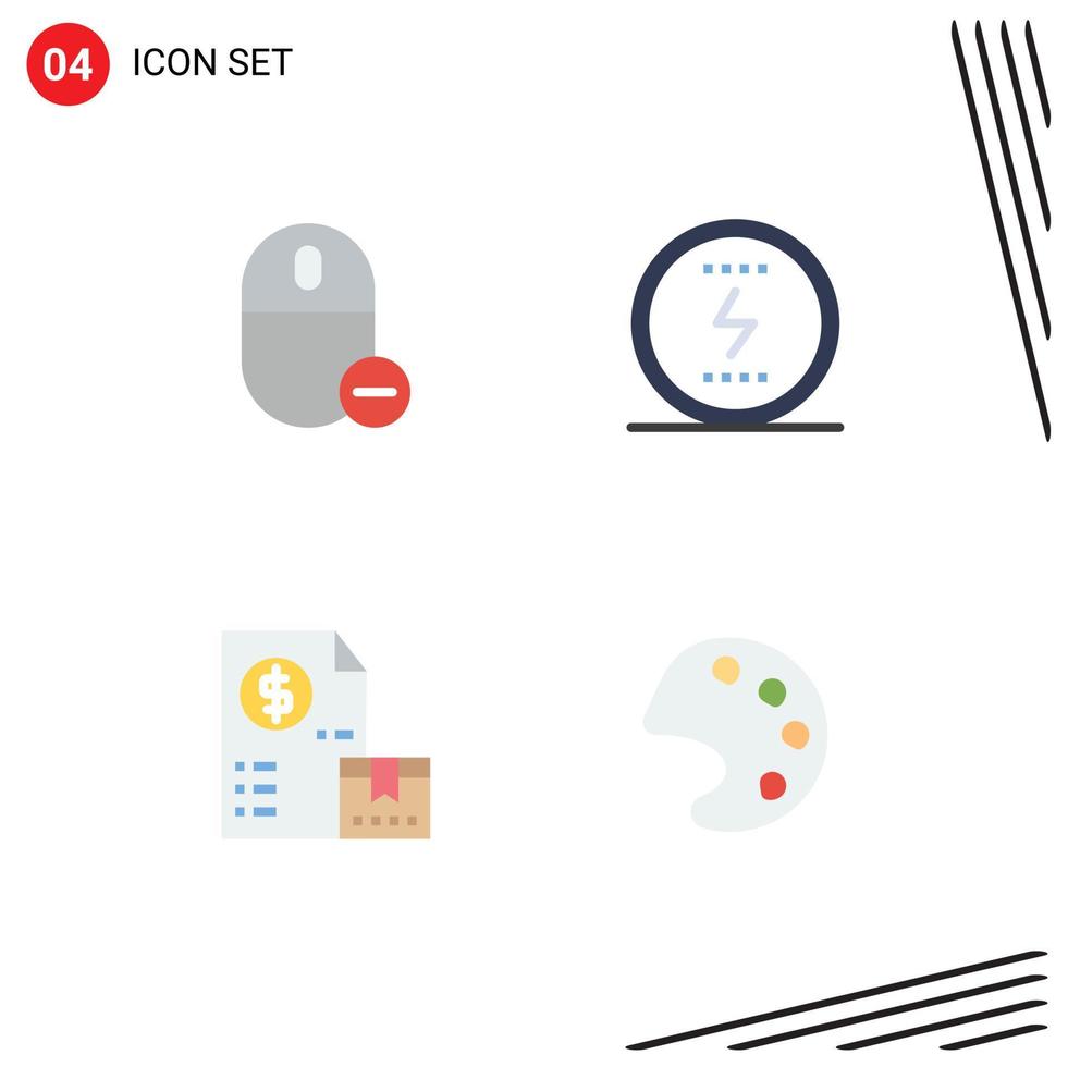 piatto icona imballare di 4 universale simboli di dispositivi sociale topo messaggero fattura modificabile vettore design elementi