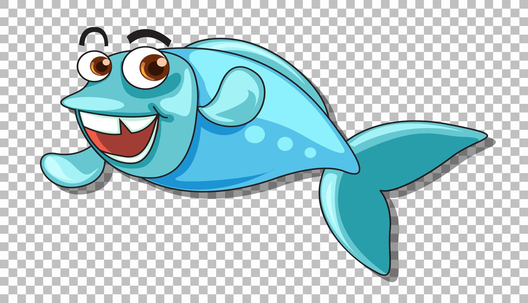 un personaggio dei cartoni animati di pesce vettore