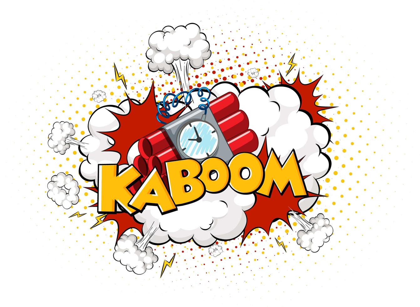 fumetto comico con testo kaboom vettore