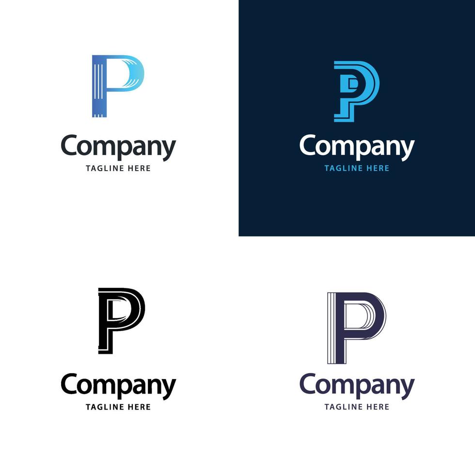 lettera p grande logo imballare design creativo moderno loghi design per il tuo attività commerciale vettore