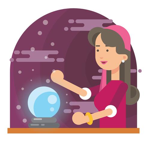 Illustrazione di Fortune Teller vettore