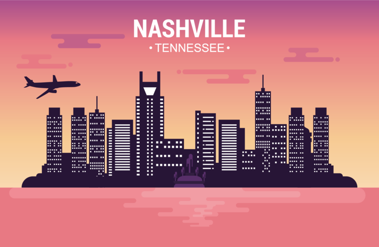 Paesaggio di Nashville vettore