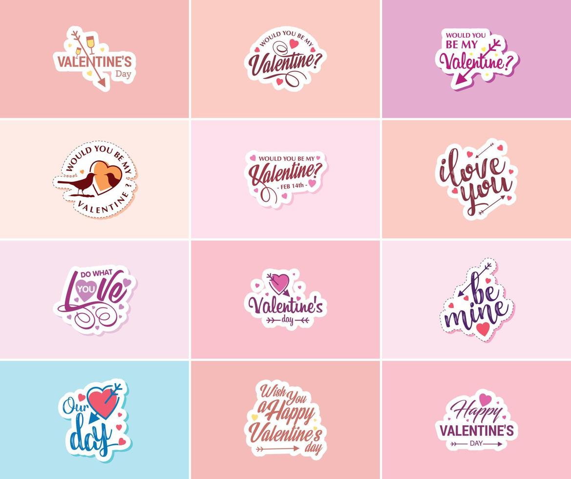 detto io amore voi con bellissimo San Valentino giorno design adesivi vettore