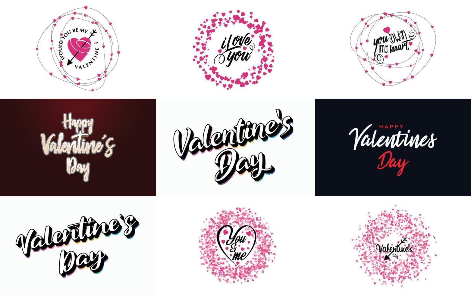 io amore voi disegnato a mano lettering con un' cuore design. adatto per uso nel San Valentino giorno disegni o come un' romantico saluto vettore