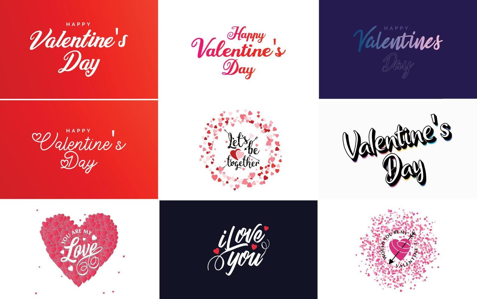 essere mio San Valentino lettering con un' cuore design. adatto per uso nel San Valentino giorno carte e inviti vettore