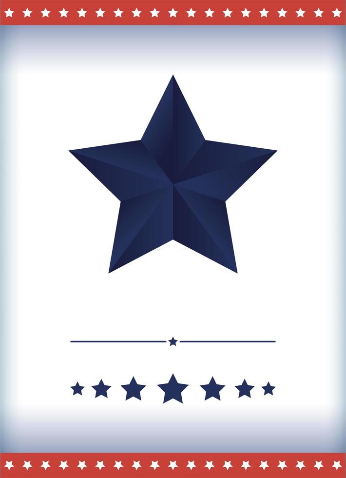 USA blue star disegno vettoriale
