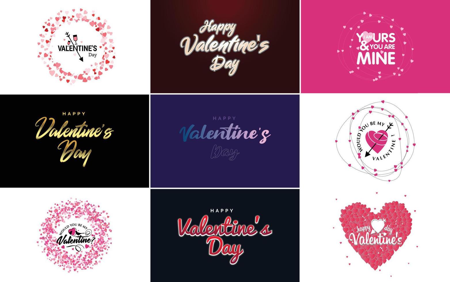 essere mio San Valentino San Valentino vacanza lettering per saluto carta vettore