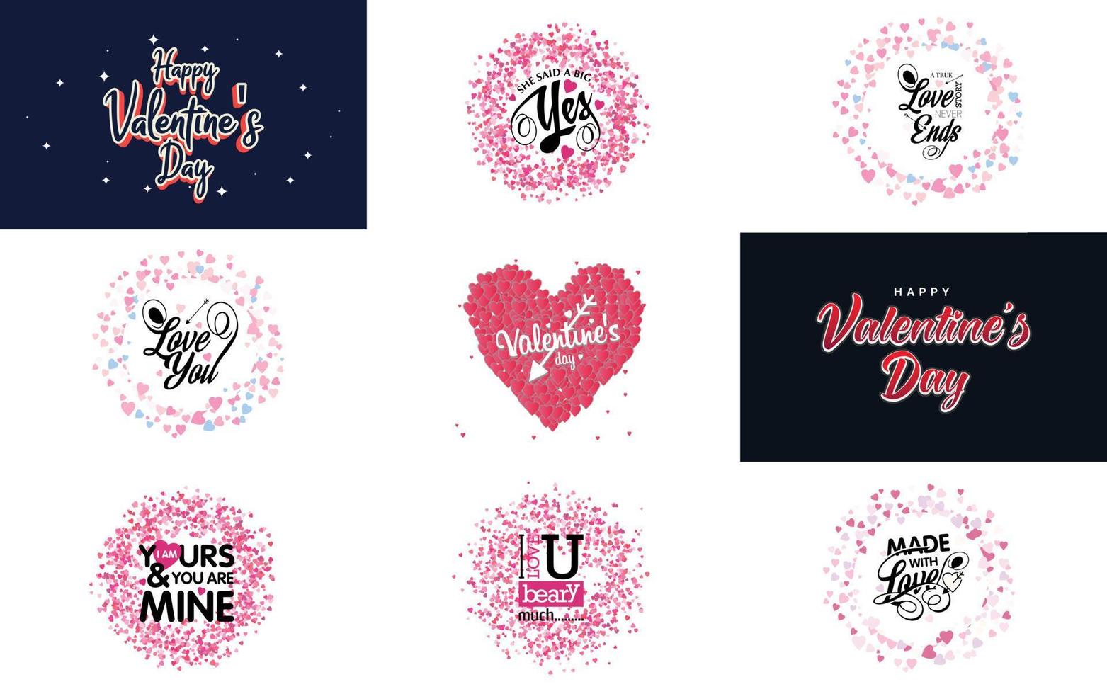 essere mio San Valentino lettering con un' cuore design. adatto per uso nel San Valentino giorno carte e inviti vettore