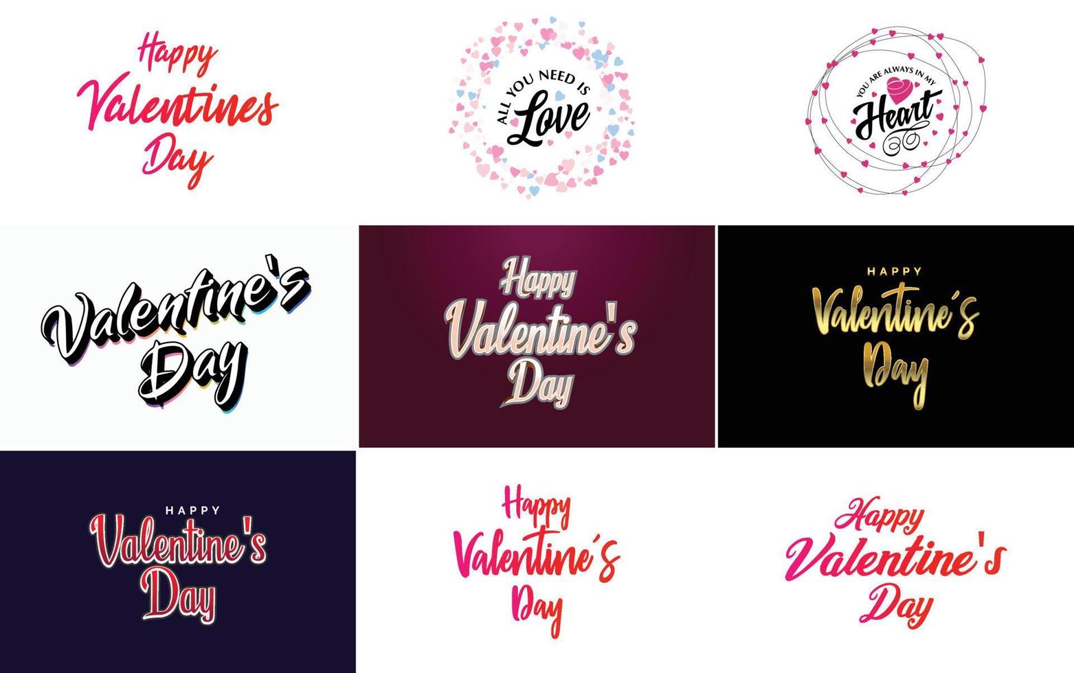 essere mio San Valentino San Valentino vacanza lettering per saluto carta vettore