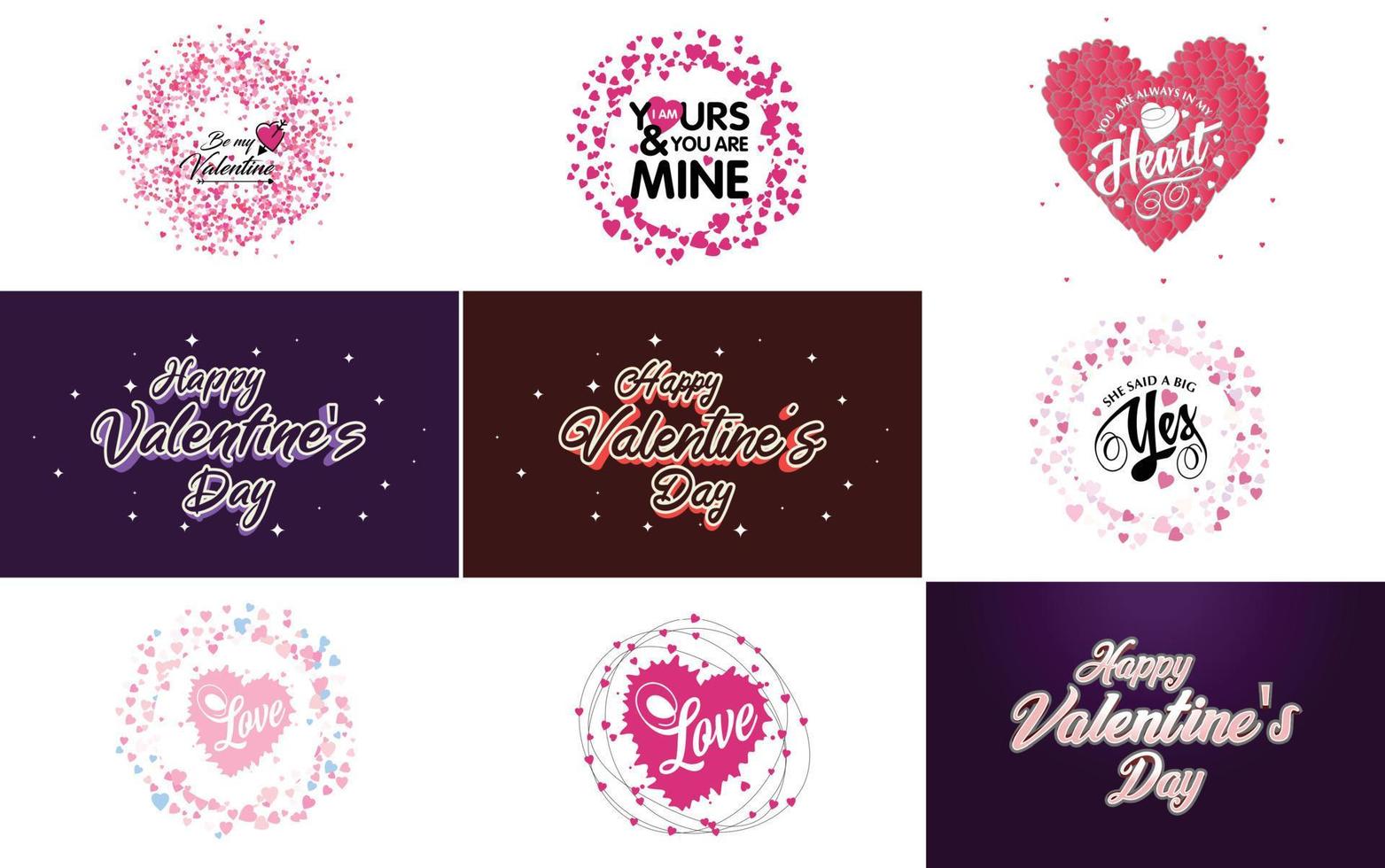 essere mio San Valentino lettering con un' cuore design. adatto per uso nel San Valentino giorno carte e inviti vettore