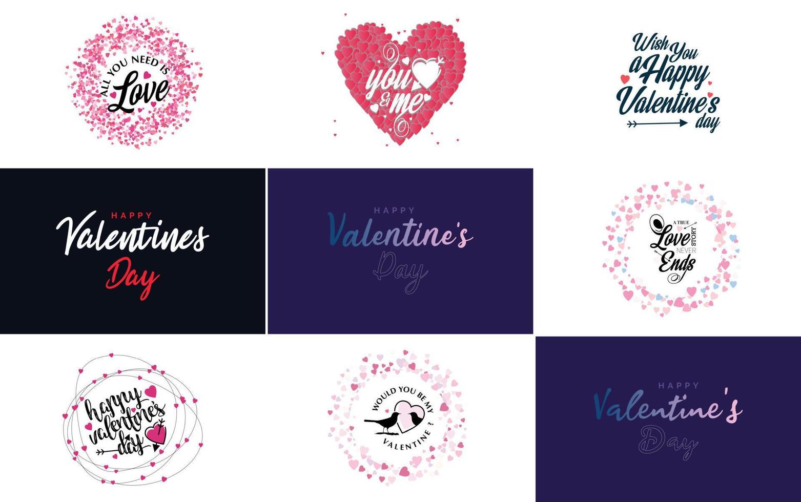 essere mio San Valentino San Valentino vacanza lettering per saluto carta vettore