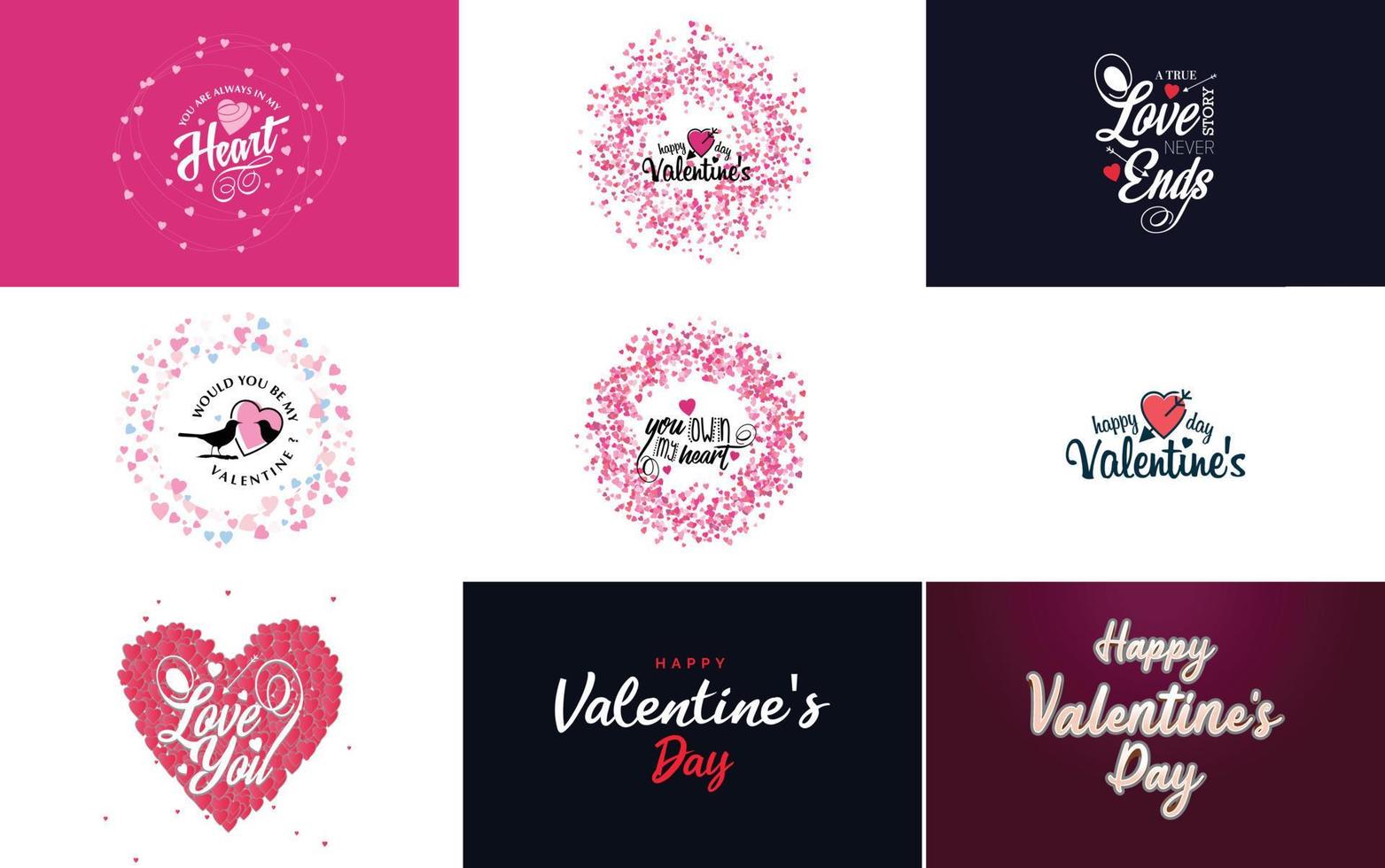 essere mio San Valentino San Valentino vacanza lettering per saluto carta vettore