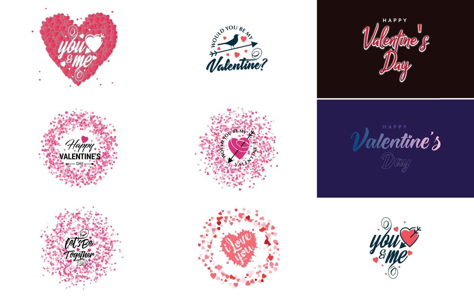 essere mio San Valentino lettering con un' cuore design. adatto per uso nel San Valentino giorno carte e inviti vettore