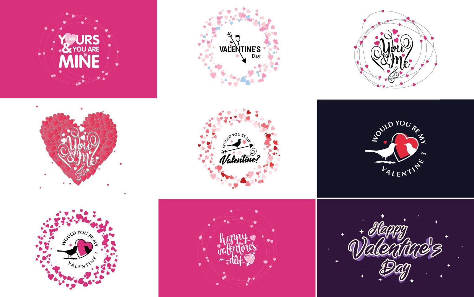 essere mio San Valentino lettering con un' cuore design. adatto per uso nel San Valentino giorno carte e inviti vettore