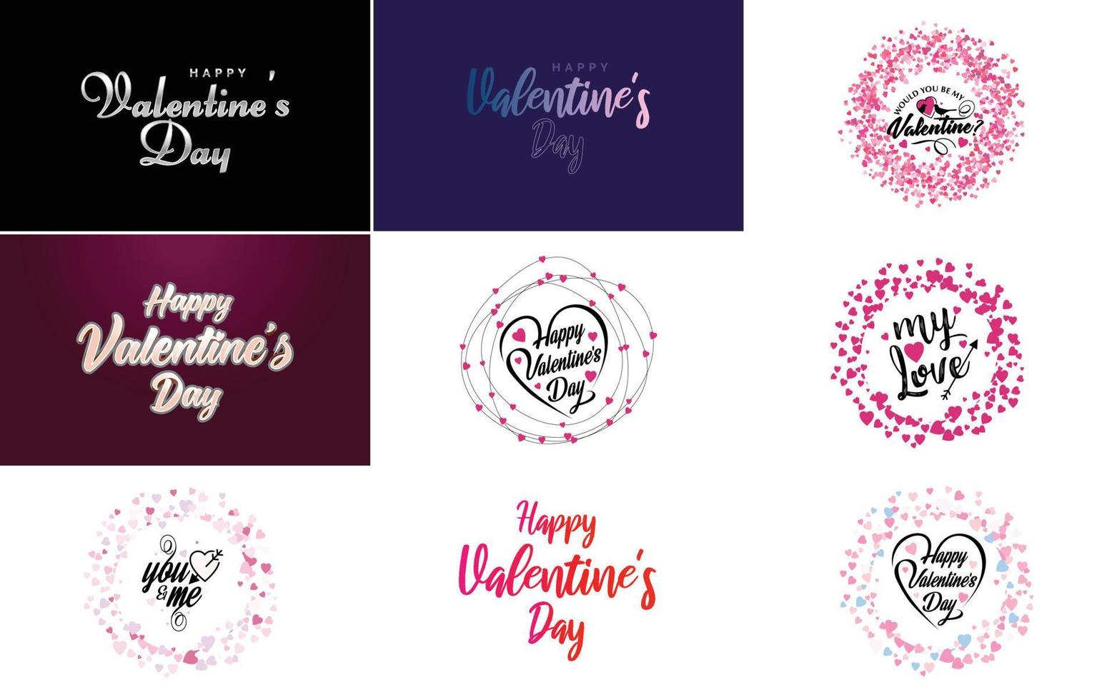 essere mio San Valentino lettering con un' cuore design. adatto per uso nel San Valentino giorno carte e inviti vettore