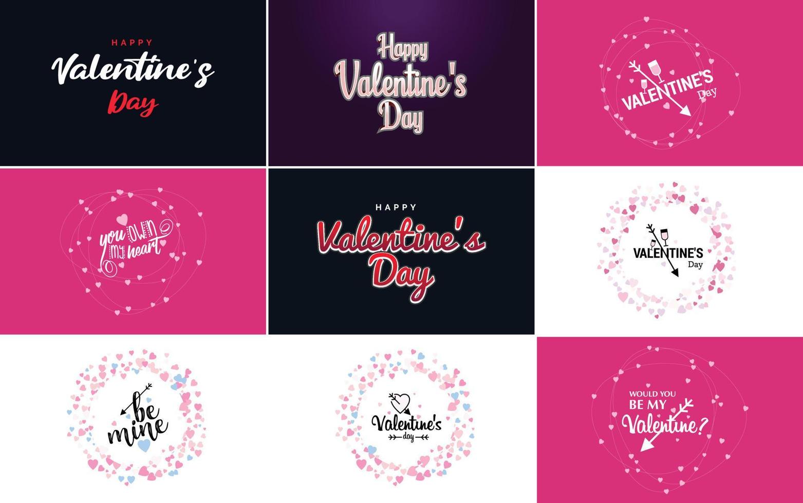 contento San Valentino giorno disegnato a mano lettering vettore illustrazione adatto per uso nel design di volantini. inviti. manifesti. opuscoli. e banner