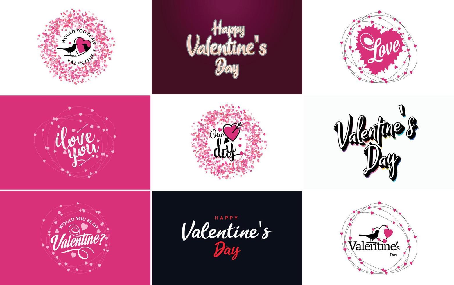 essere mio San Valentino San Valentino vacanza lettering per saluto carta vettore