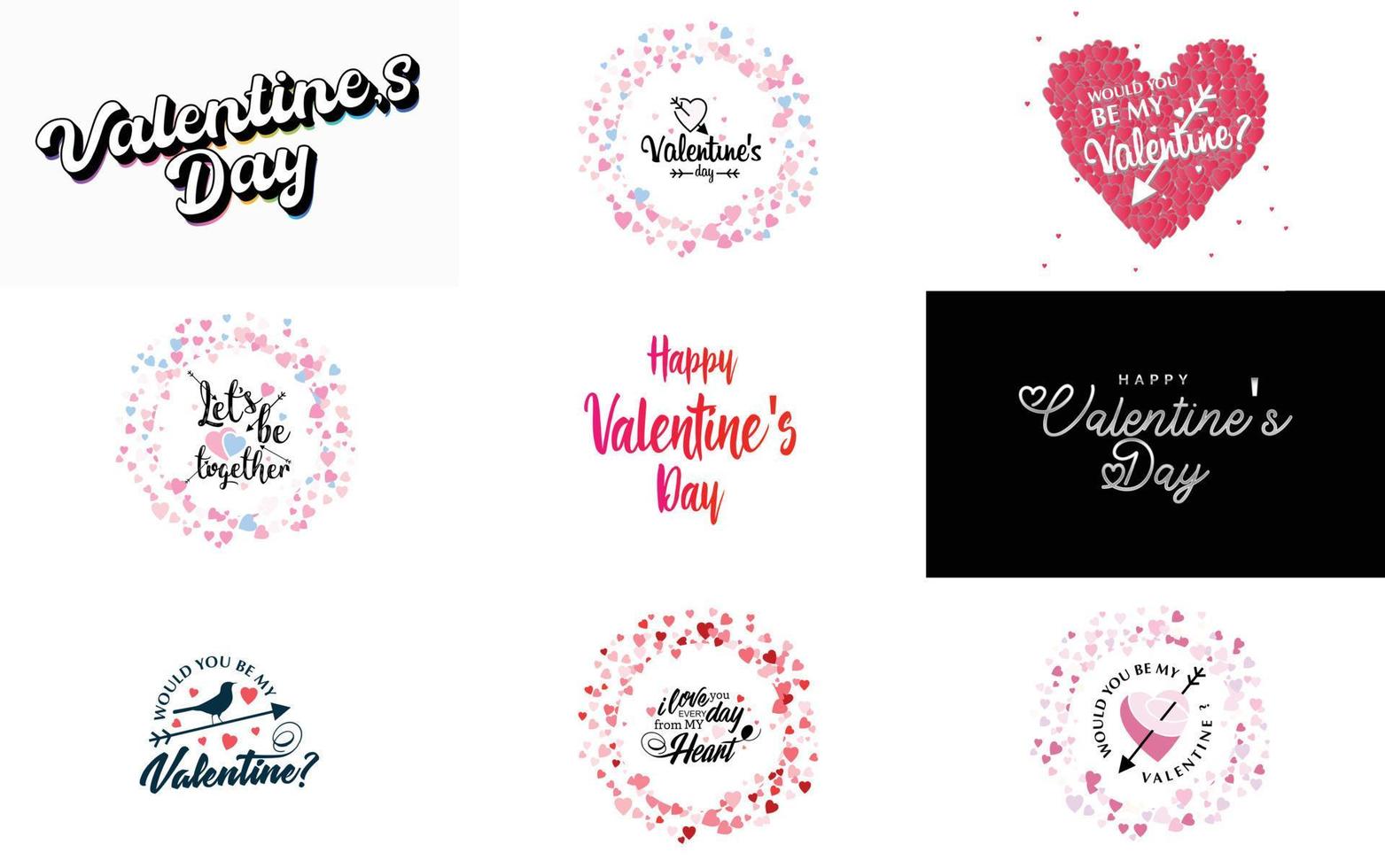 essere mio San Valentino lettering con un' cuore design. adatto per uso nel San Valentino giorno carte e inviti vettore