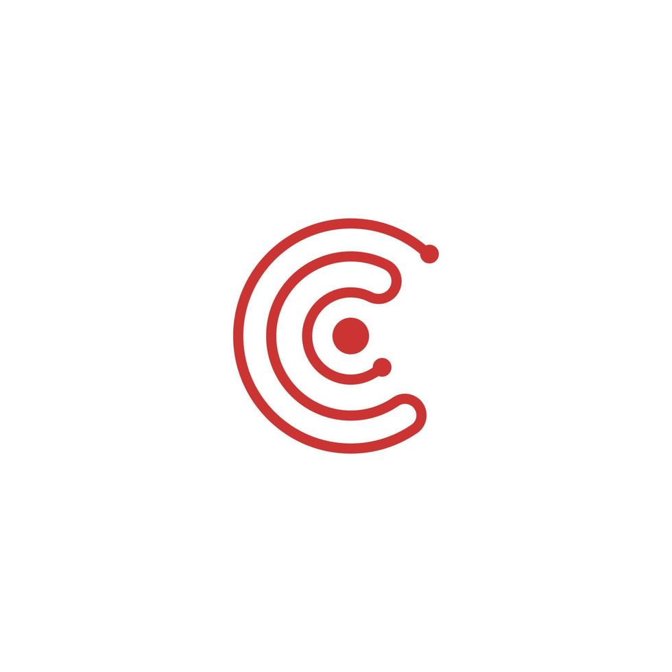 lettera c bullseye logo idee vettore
