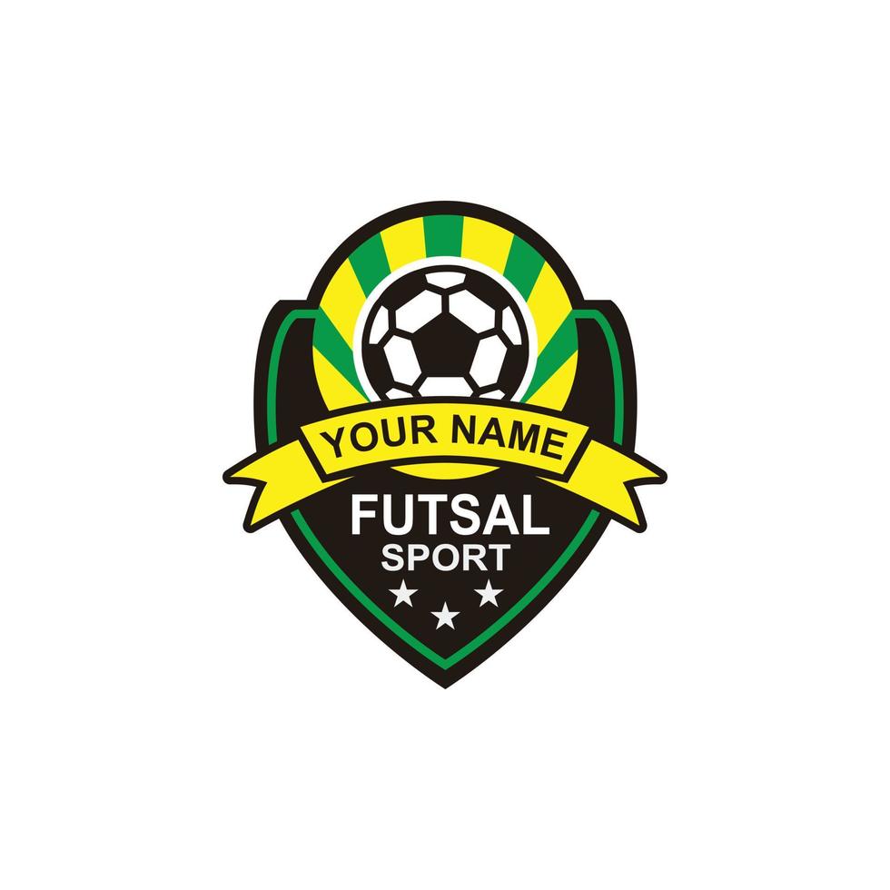 futsal distintivo scudo logo calcio palla squadra gioco club elementi vettore logo illustrazione