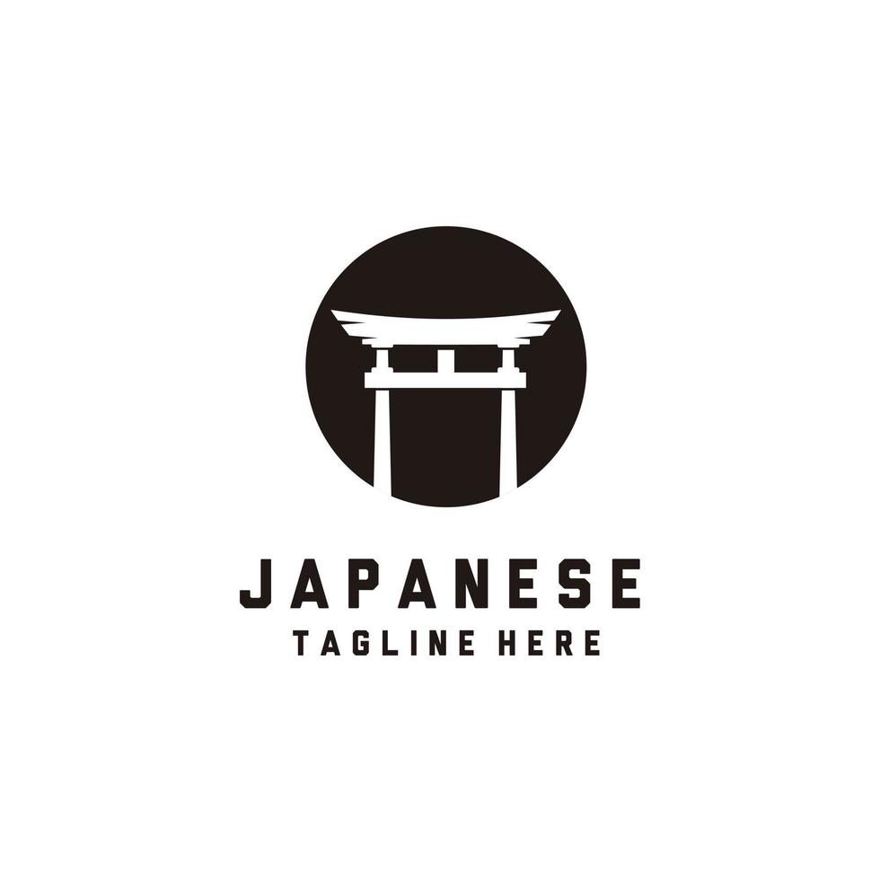 giapponese torii cancello icona vettore logo design