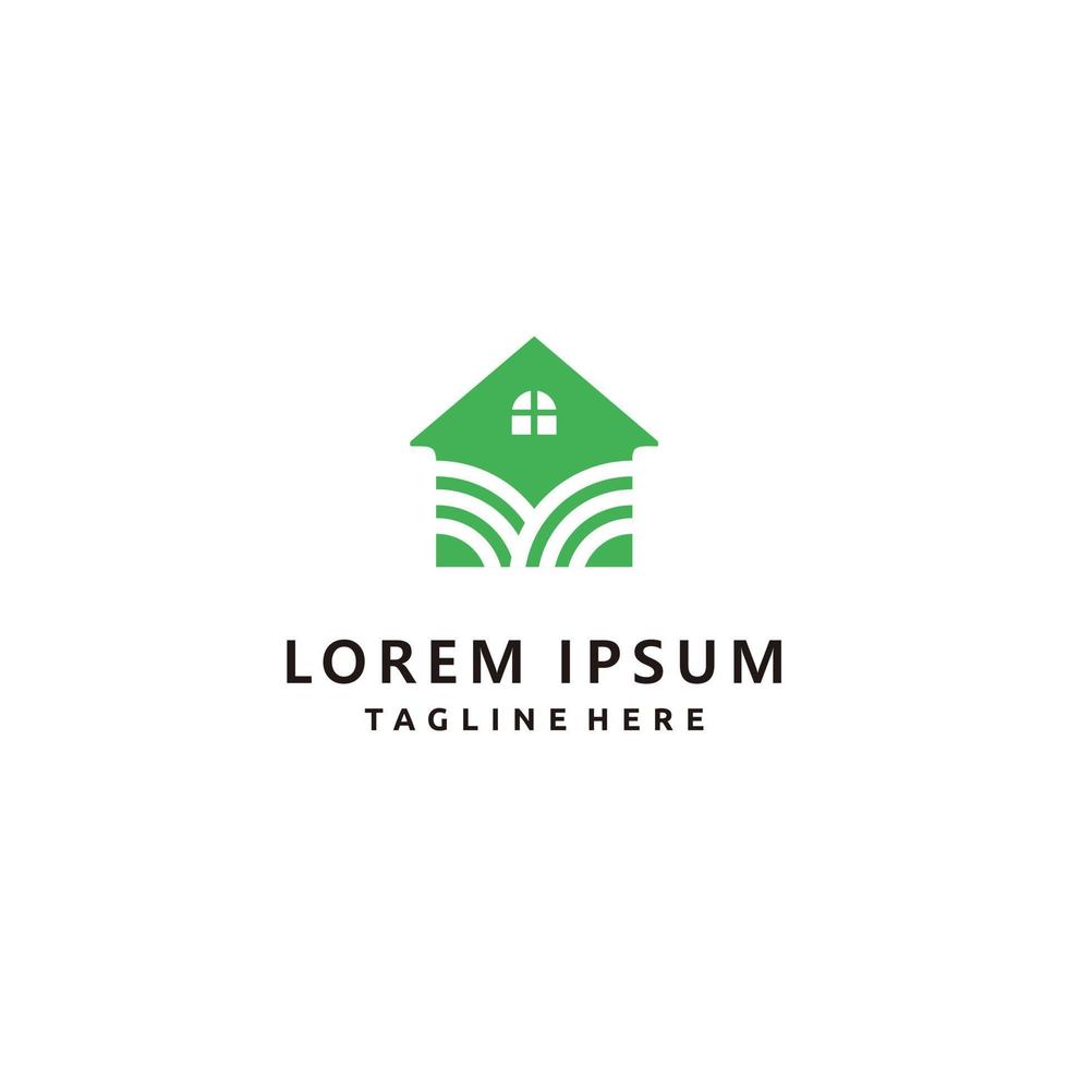 casa giardino azienda agricola logo design icona vettore illustrazione vettore formati