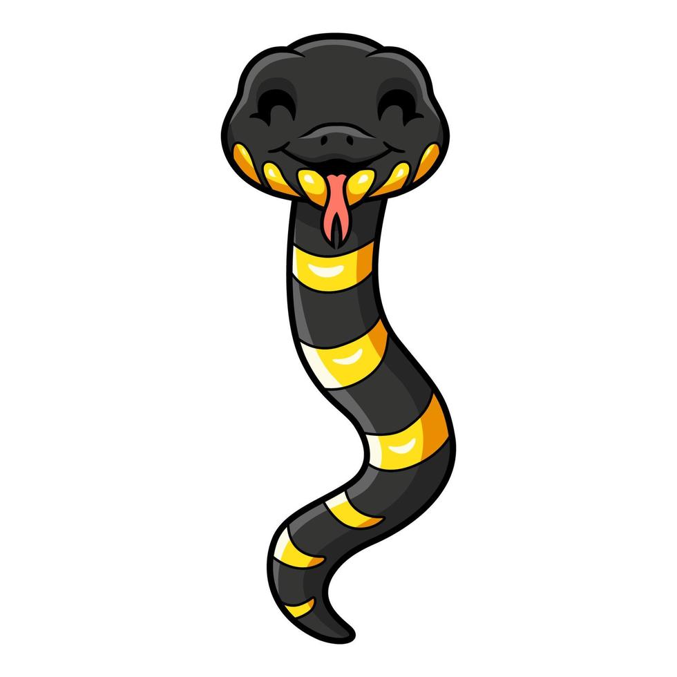 carino contento mangrovia serpente cartone animato vettore