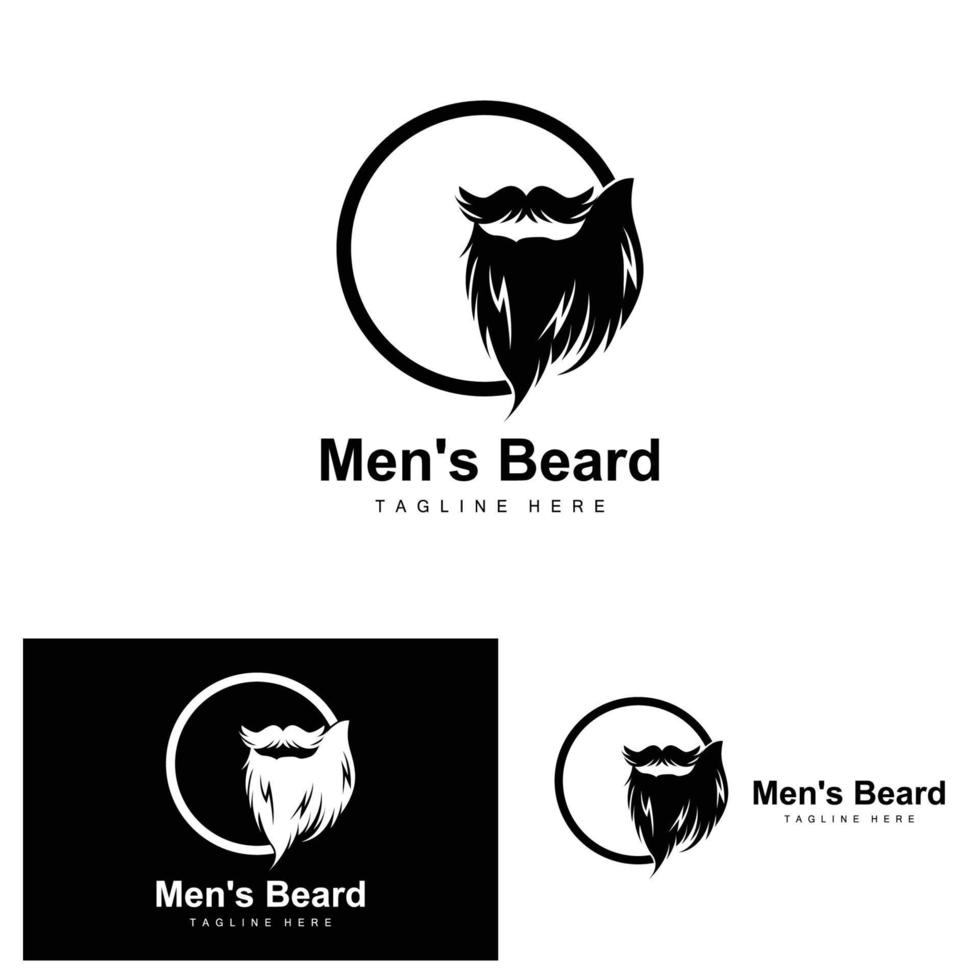 barba logo, vettore barbiere, design per maschio aspetto esteriore, barbiere, capelli, moda