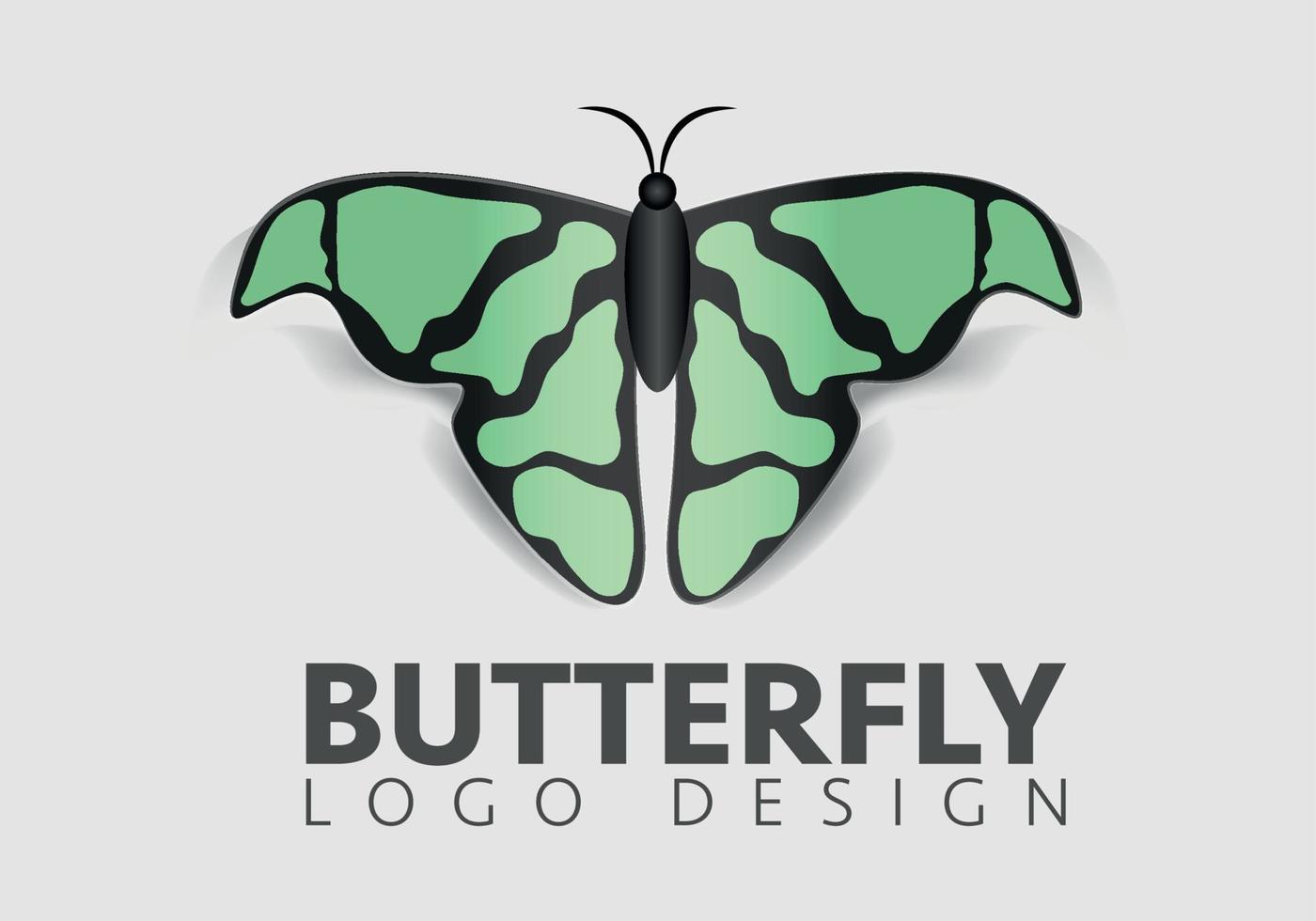 semplice bellissimo farfalla vettore logo design modello Aperto Ali a partire dal superiore Visualizza
