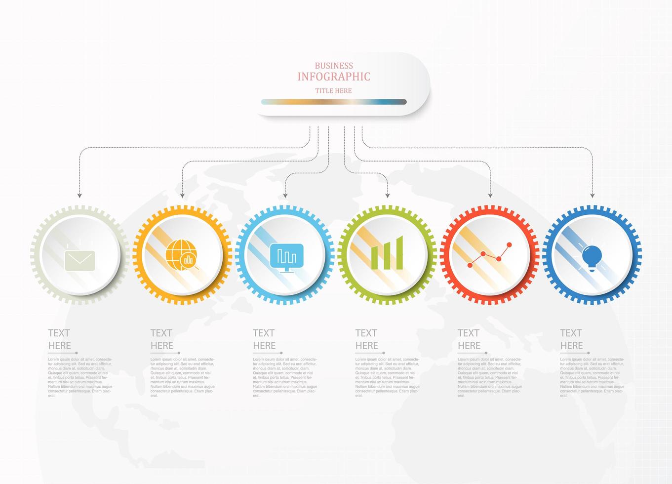 infografiche aziendali standard vettore