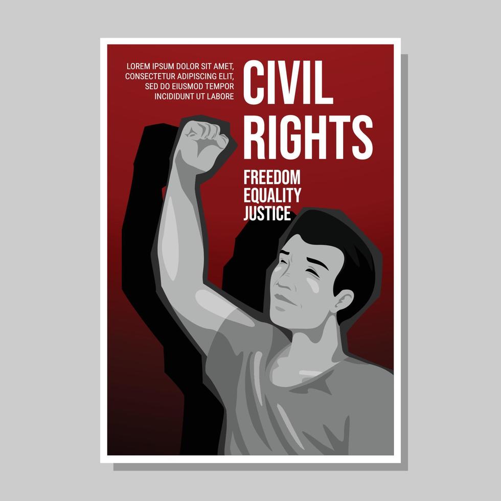 civile diritti movimento manifesto vettore