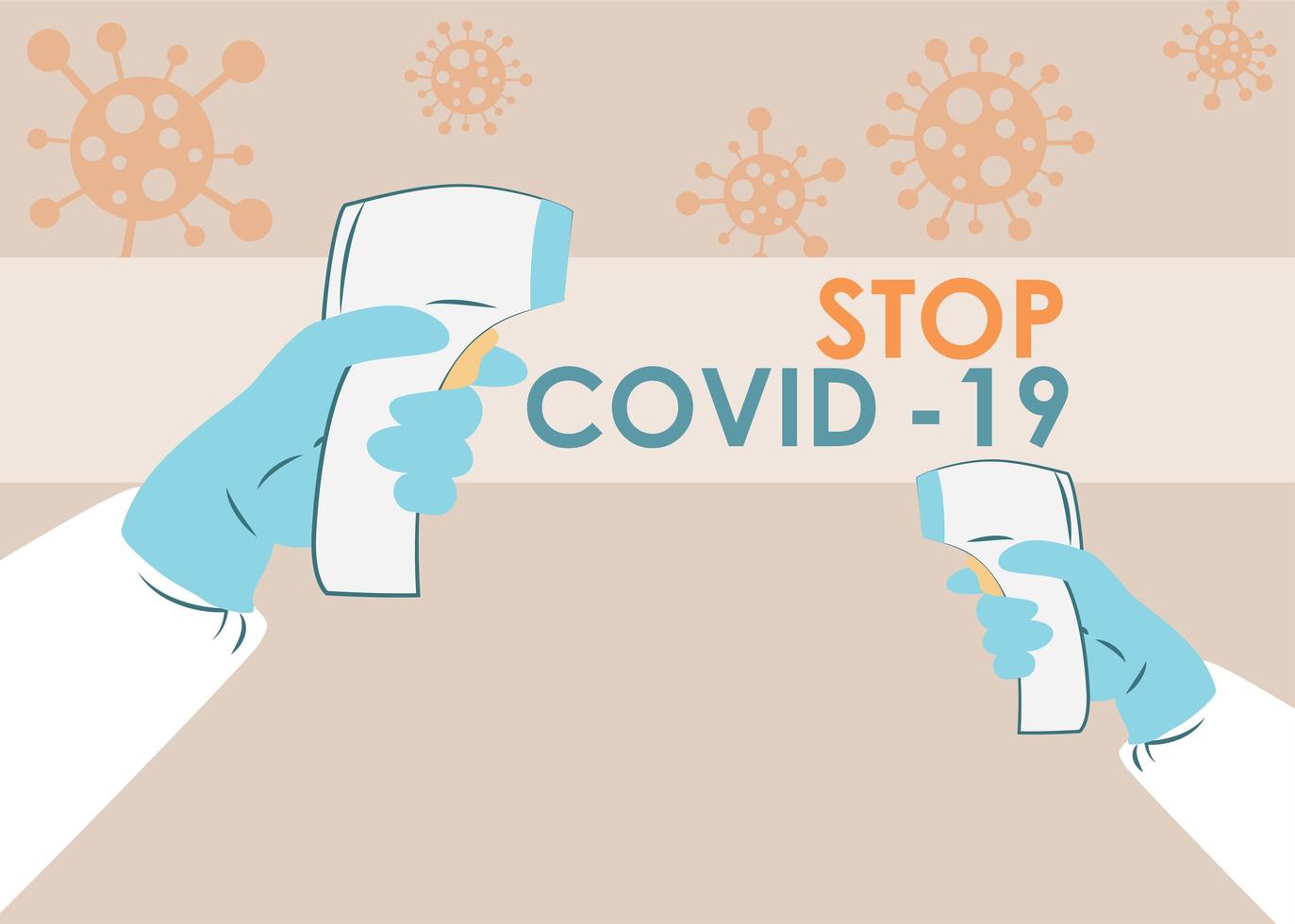 termometro digitale per la prevenzione dal coronavirus, covid. vettore