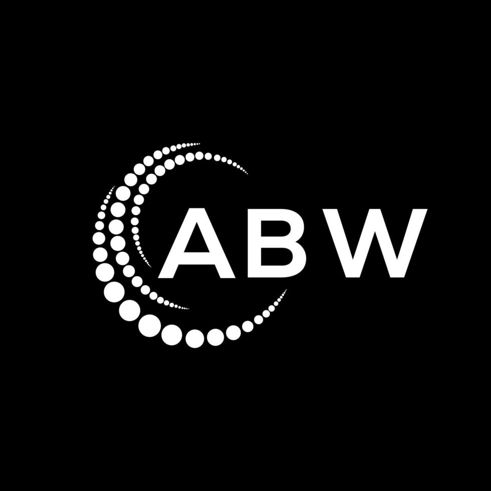 abw lettera logo creativo design. abw unico design. vettore
