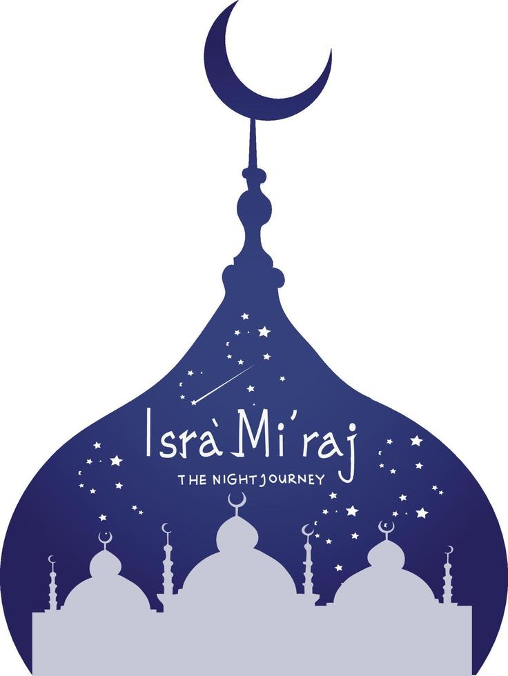 Isra vettore. Isra Miraj e islamico Isra Miraj vettore