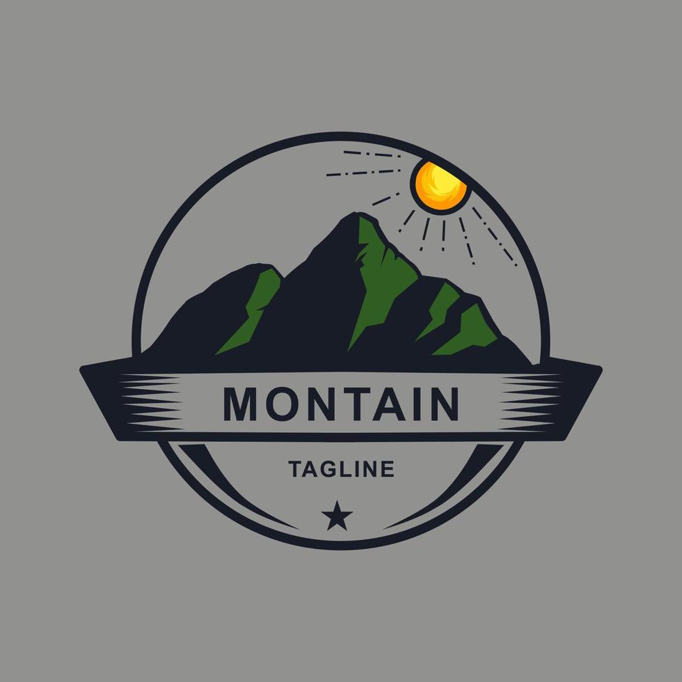 vettore montagna logo o simbolo