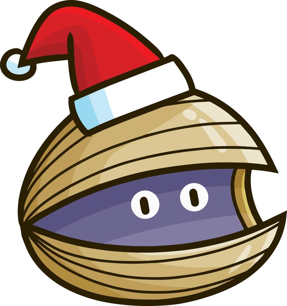 carino Natale mollusco cartone animato personaggio vettore